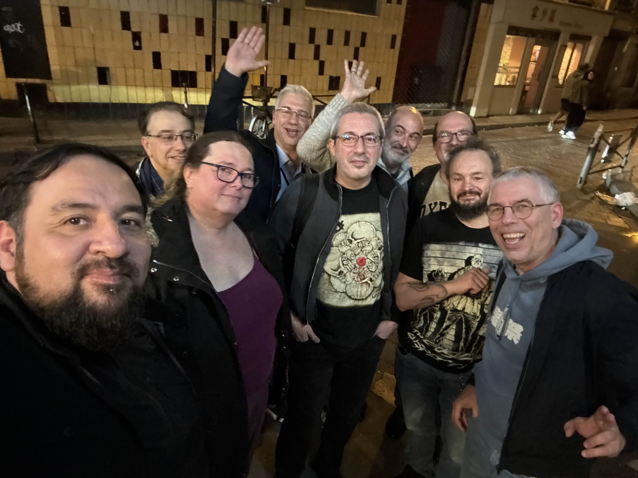 Paris, 11 October 2025 &mdash; left to right: Made, Cheshirecat, Ram7, STV, Shap, Candy, DManu78, Ced, Longshot.