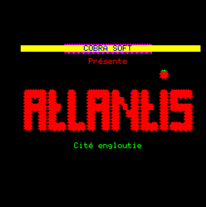 Atlantis, Oric-1 version, screen 1