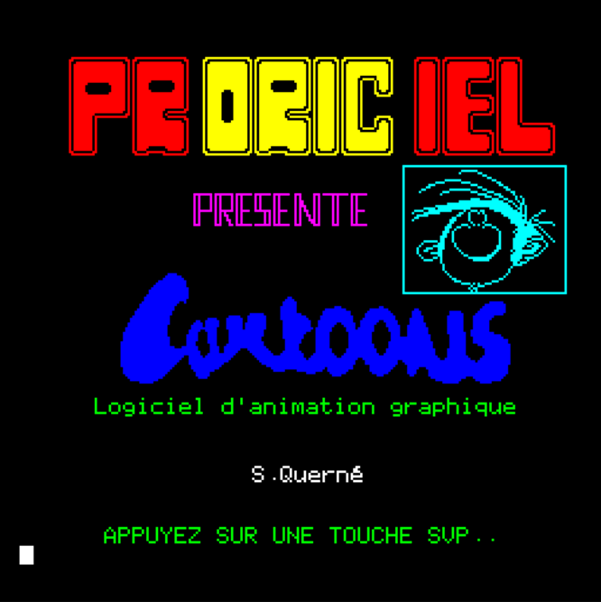 Cartoons software screen