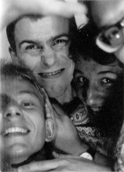 Photomaton meeting, Paris, 1990 &mdash; left to right: Fred Crazy, Longshot, Pict, Naminu.